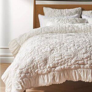 Anthropologie NEW Dahlia Floral Jersey Bedding Set